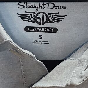 Men's Straight Down Golf Polo Small Powder Blue